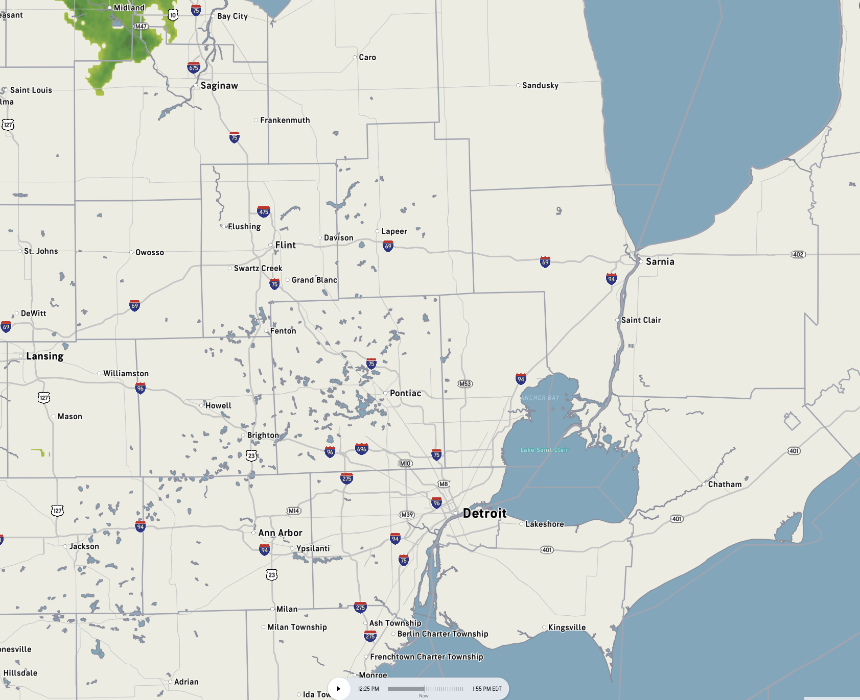 SE Michigan Map